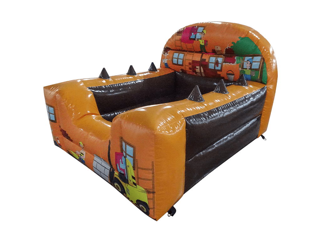 Construction High Back Inflatable Ball Pool 4